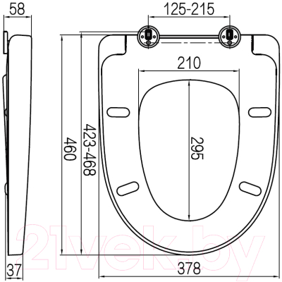 Сиденье для унитаза AM.PM Awe C117852WH