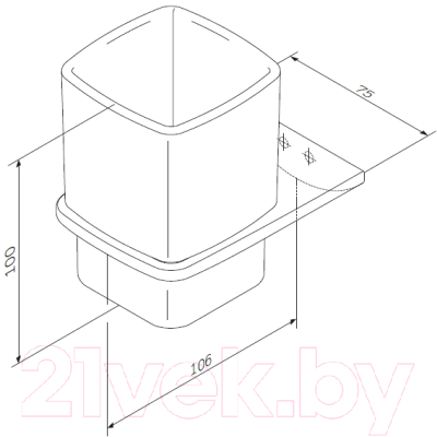 Стакан для зубной щетки и пасты AM.PM Inspire A50A34300
