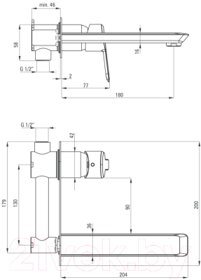 Смеситель Deante Arnika Nero BQA N54L