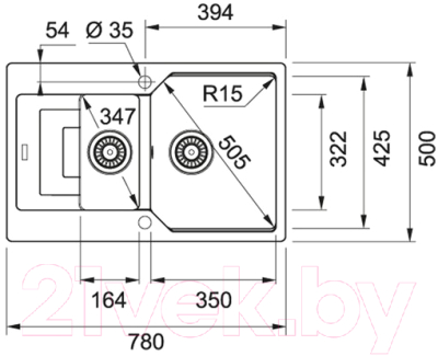 Комплект сантехники Franke 114.0595.468 + смеситель 30335DC1