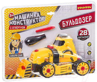 Игрушка-конструктор Bondibon Бульдозер / ВВ3381 - фото