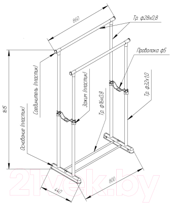 Стойка для одежды Sheffilton SHT-WR4150