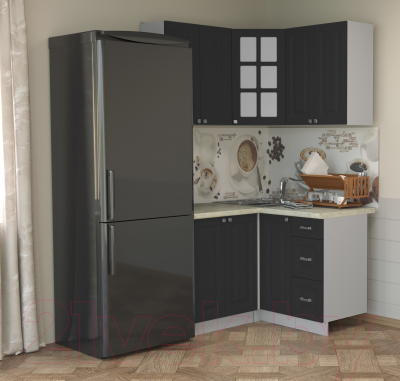 Кухонный гарнитур Интерлиния Мила Деко 1.2x1.2