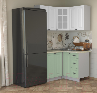 Кухонный гарнитур Интерлиния Мила Деко 1.2x1.2