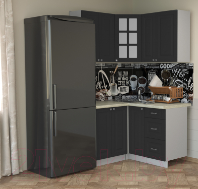 Кухонный гарнитур Интерлиния Мила Деко 1.2x1.3