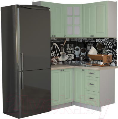Кухонный гарнитур Интерлиния Мила Деко 1.2x1.3 - фото