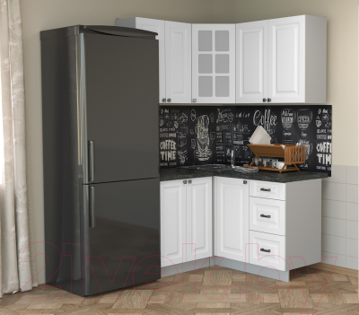 Кухонный гарнитур Интерлиния Мила Деко 1.2x1.4