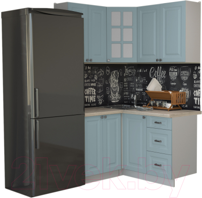 Кухонный гарнитур Интерлиния Мила Деко 1.2x1.4 - фото