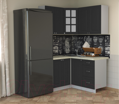 Кухонный гарнитур Интерлиния Мила Деко 1.2x1.4