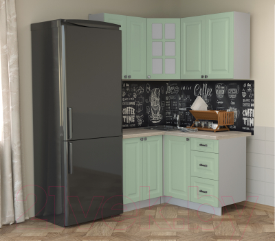 Кухонный гарнитур Интерлиния Мила Деко 1.2x1.4
