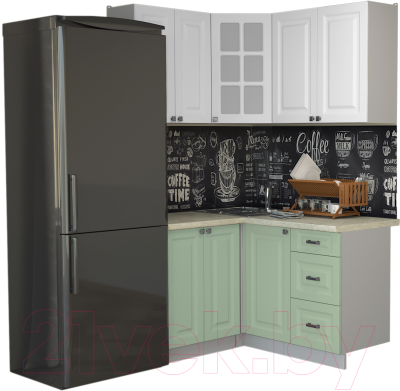 Кухонный гарнитур Интерлиния Мила Деко 1.2x1.4 - фото
