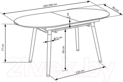 Обеденный стол Halmar Caliber