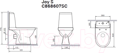 Унитаз напольный RedBlu by Damixa Origin Evo 2 788607SC
