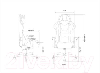 Кресло геймерское Бюрократ Zombie Viking Knight LT27 Fabric