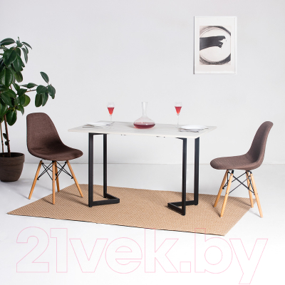 Обеденный стол Millwood Арлен 3 147x38-76x76 (дуб белый Craft/металл черный)