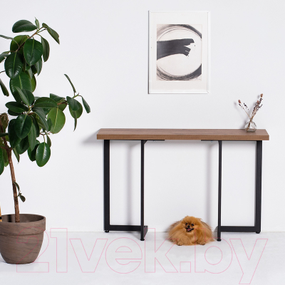 Обеденный стол Millwood Арлен 3 147x38-76x76 (дуб табачный Craft/металл черный)