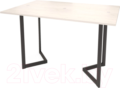 Обеденный стол Millwood Арлен 1 38-76x110x76 (дуб белый Craft/металл черный)