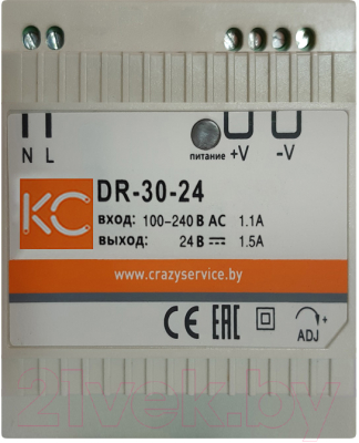 Блок питания на DIN-рейку КС DR-30W-24V / dr-30-24 - фото