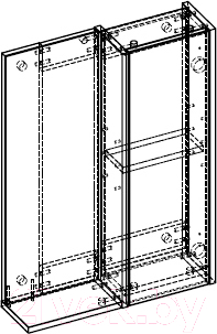 Шкаф с зеркалом для ванной АВН Line 50 / 112.24