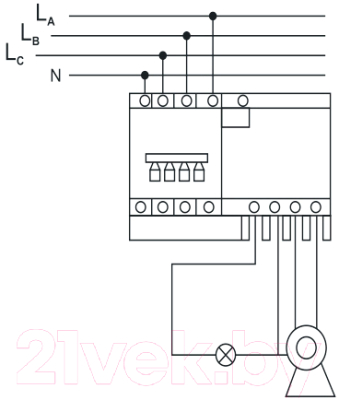 Дифференциальный автомат КС 4Р 25/10 ДА-14 / 82523