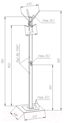 Вешалка для одежды Sheffilton Альберо SHT-CR11