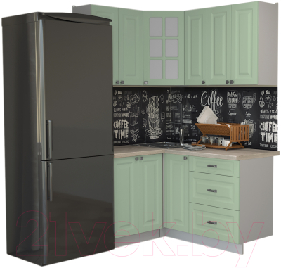 Кухонный гарнитур Интерлиния Мила Деко 1.2x1.5 - фото