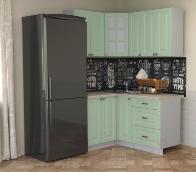 Кухонный гарнитур Интерлиния Мила Деко 1.2x1.5