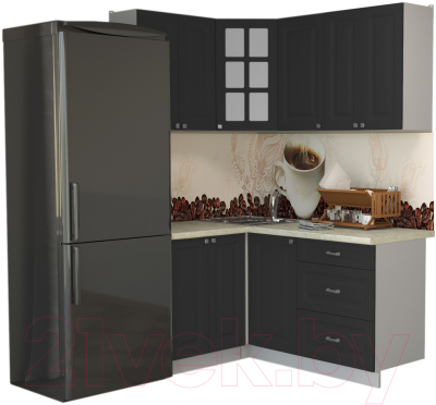 Кухонный гарнитур Интерлиния Мила Деко 1.2x1.6 - фото