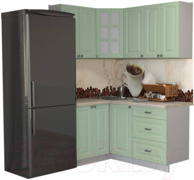 Кухонный гарнитур Интерлиния Мила Деко 1.2x1.6 - фото