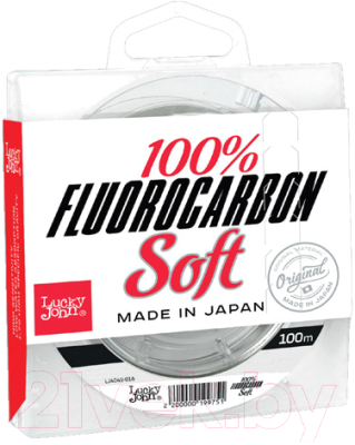 Леска монофильная Lucky John Fluorocarbon Soft 100/018 / LJ4049-018 - фото