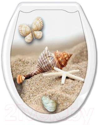 Сиденье для унитаза Еврокомфорт Ракушка Бабочка 104-406-00 - фото