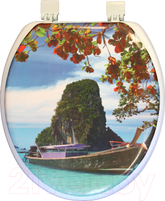 Сиденье для унитаза Еврокомфорт Океан. Лодка 103-311-01В25 - фото