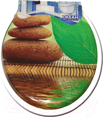 Сиденье для унитаза Еврокомфорт Океан. Три камня 103-311-01В19 - фото