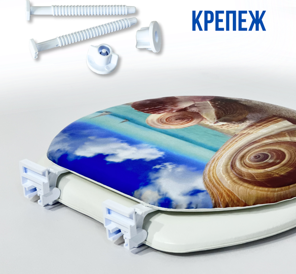 Сиденье для унитаза Еврокомфорт Ракушка 103-311-01В6