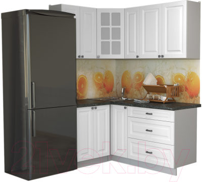 Кухонный гарнитур Интерлиния Мила Деко 1.2x1.7 - фото