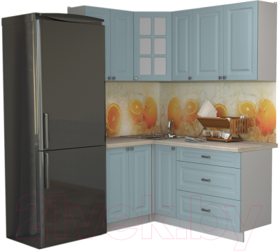 Кухонный гарнитур Интерлиния Мила Деко 1.2x1.7 - фото