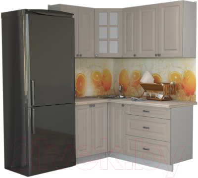 Кухонный гарнитур Интерлиния Мила Деко 1.2x1.7 - фото