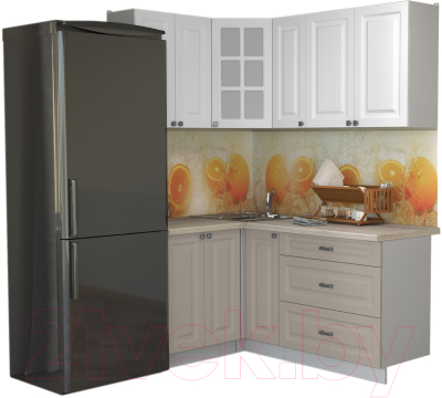 Кухонный гарнитур Интерлиния Мила Деко 1.2x1.7 - фото