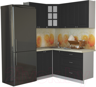 Кухонный гарнитур Интерлиния Мила Деко 1.2x1.7 - фото