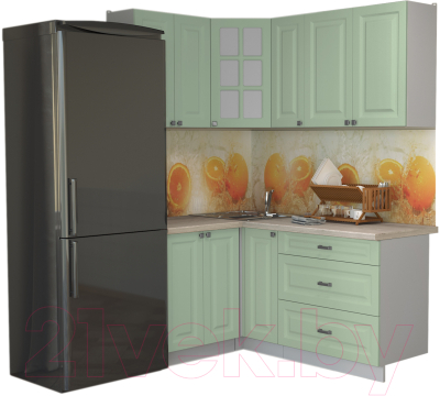 Кухонный гарнитур Интерлиния Мила Деко 1.2x1.7 - фото