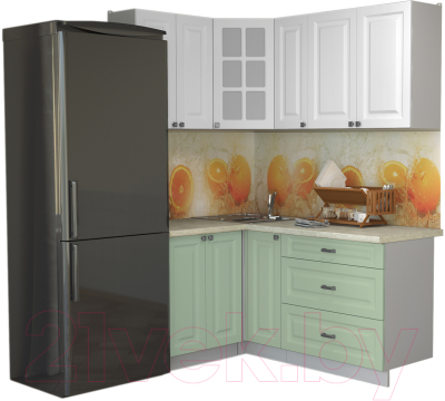 Кухонный гарнитур Интерлиния Мила Деко 1.2x1.7 - фото