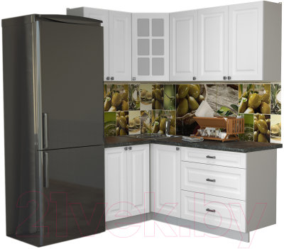 Кухонный гарнитур Интерлиния Мила Деко 1.2x1.8 - фото