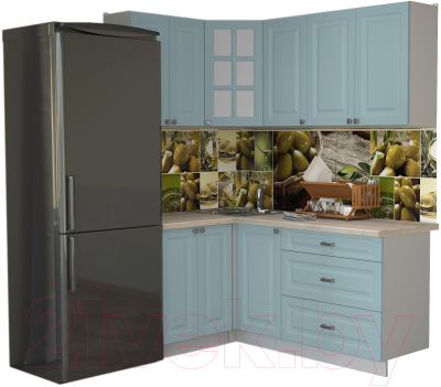 Кухонный гарнитур Интерлиния Мила Деко 1.2x1.8 - фото