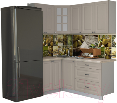 Кухонный гарнитур Интерлиния Мила Деко 1.2x1.8 - фото