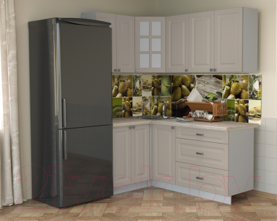 Кухонный гарнитур Интерлиния Мила Деко 1.2x1.8