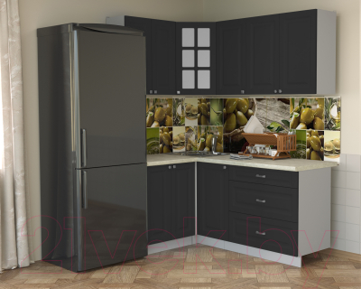 Кухонный гарнитур Интерлиния Мила Деко 1.2x1.8