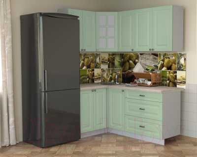 Кухонный гарнитур Интерлиния Мила Деко 1.2x1.8