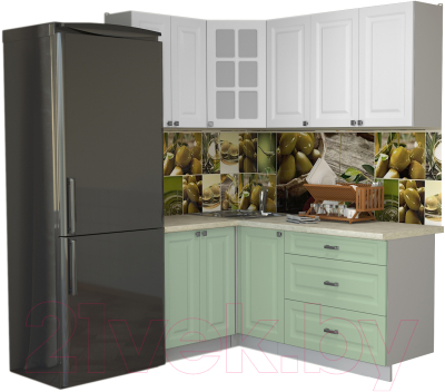 Кухонный гарнитур Интерлиния Мила Деко 1.2x1.8 - фото