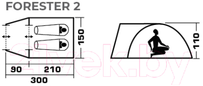 Палатка Jungle Camp Forester 2 / 70854