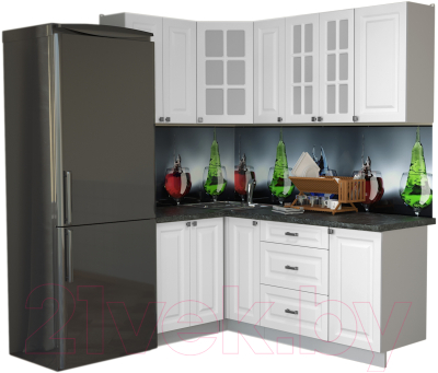 Кухонный гарнитур Интерлиния Мила Деко 1.2x1.9 - фото
